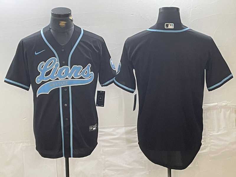 Men's Detroit Lions Blank Black Cool Base Stitched Baseball Jersey,We sell and wholesale Men's Detroit Lions Blank Black Cool Base Stitched Baseball Jersey on line form chian!